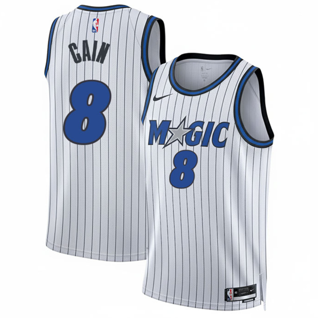 Men's Orlando Magic #8 Jamal Cain White 2026 Association Edition Stitched Basketball Jersey