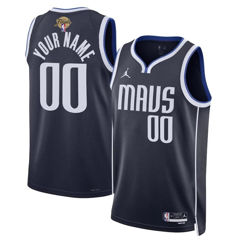 Men's Dallas Mavericks Active Player Custom Navy 2024 Finals Statement Edition Stitched Basketball Jersey