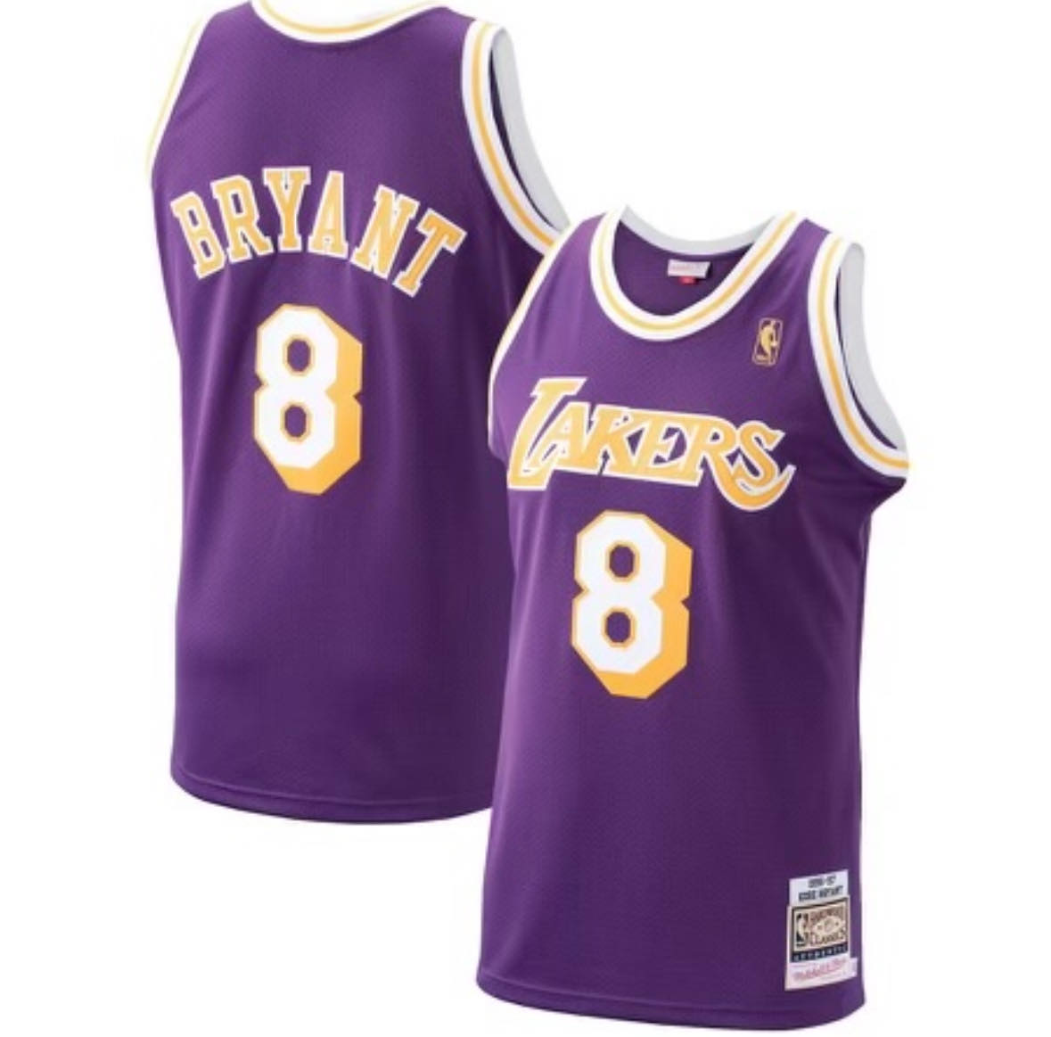 Men's Los Angeles Lakers #8 Kobe Bryant Purple 1998 All Star Throwback Stitched Jersey