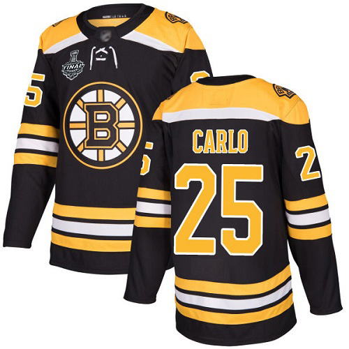 Adidas Bruins #25 Brandon Carlo Black Home Authentic Stanley Cup Final Bound Stitched NHL Jersey
