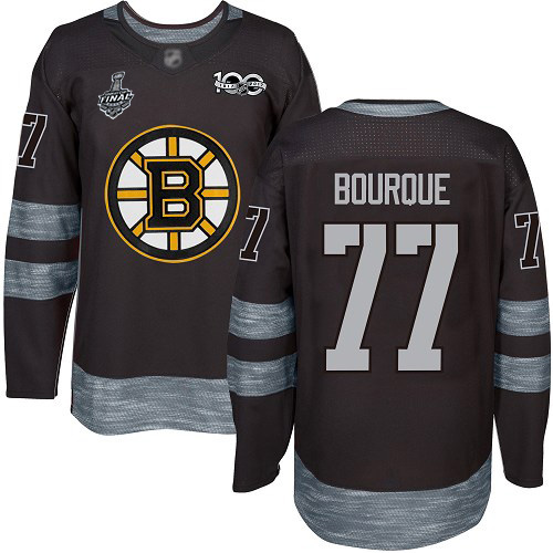 Adidas Bruins #77 Ray Bourque Black 1917-2017 100th Anniversary Stanley Cup Final Bound Stitched NHL Jersey
