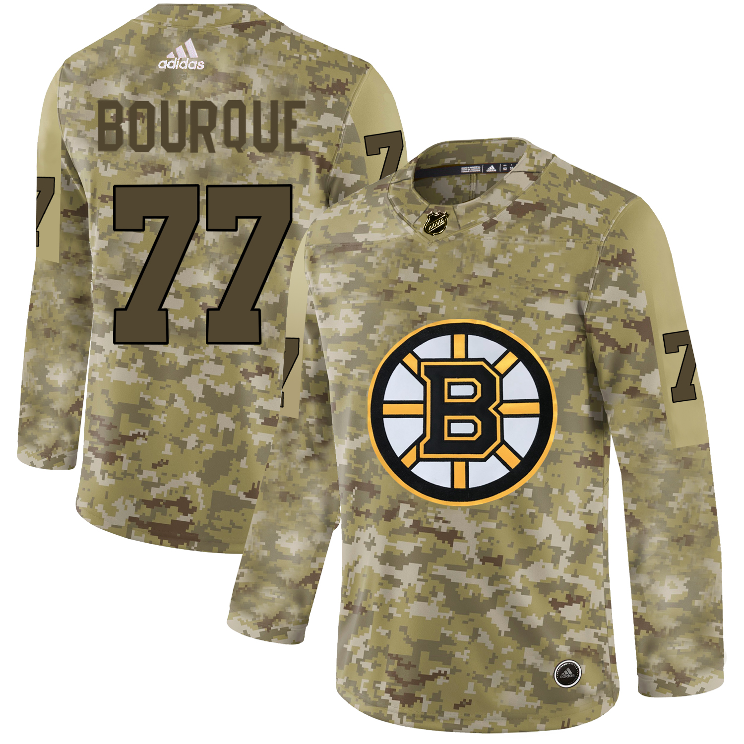 Adidas Bruins #77 Ray Bourque Camo Authentic Stitched NHL Jersey