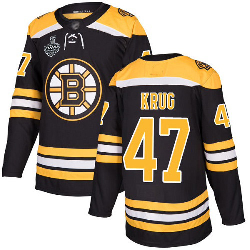 Adidas Bruins #47 Torey Krug Black Home Authentic Stanley Cup Final Bound Stitched NHL Jersey