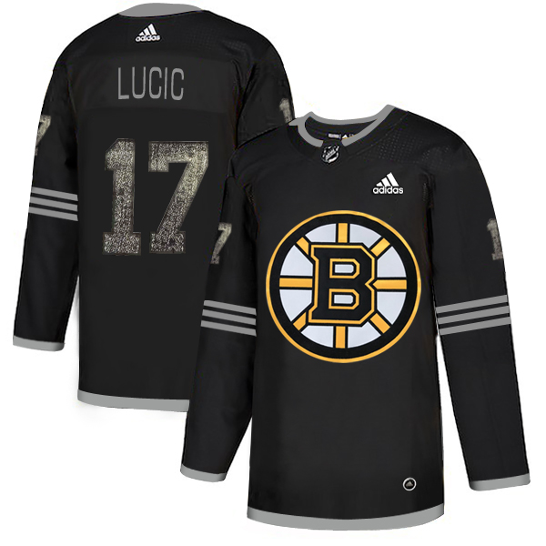 Adidas Bruins #17 Milan Lucic Black Authentic Classic Stitched NHL Jersey