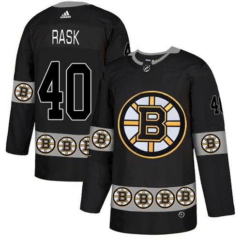 Adidas Bruins #40 Tuukka Rask Black Authentic Team Logo Fashion Stitched NHL Jersey