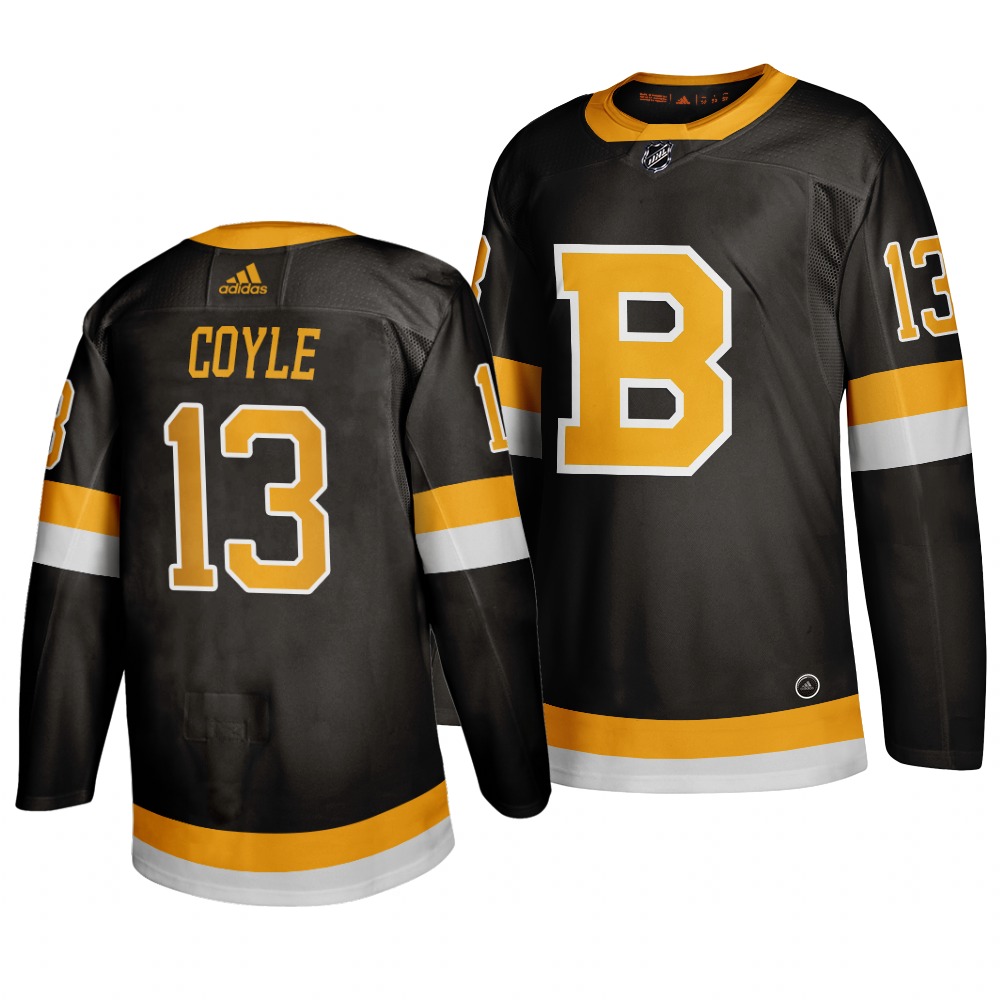 Adidas Boston Bruins #13 Charlie Coyle Black 2019-20 Authentic Third Stitched NHL Jersey