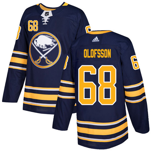 Adidas Sabres #68 Victor Olofsson Navy Blue Home Authentic Stitched NHL Jersey
