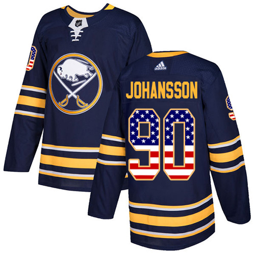 Adidas Sabres #90 Marcus Johansson Navy Blue Home Authentic USA Flag Stitched NHL Jersey