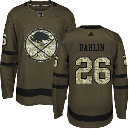 Adidas Sabres #26 Rasmus Dahlin Green Salute to Service Stitched NHL Jersey