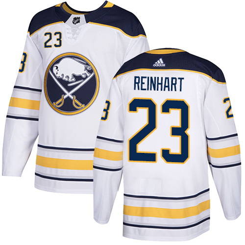 Adidas Sabres #23 Sam Reinhart White Road Authentic Stitched NHL Jersey