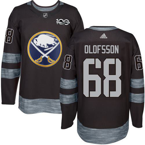 Adidas Sabres #68 Victor Olofsson Black 1917-2017 100th Anniversary Stitched NHL Jersey