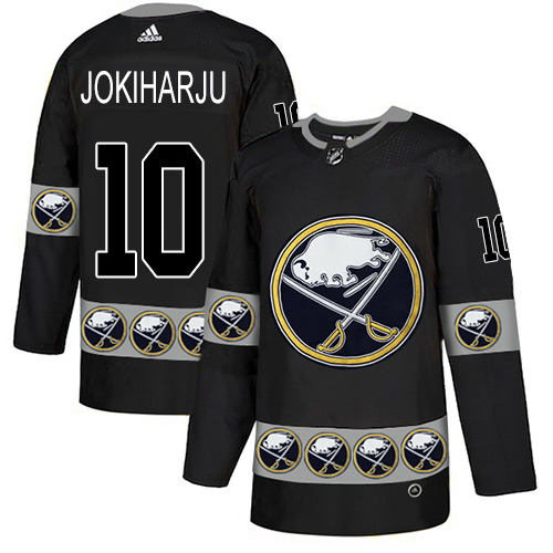 Adidas Sabres #10 Henri Jokiharju Black Authentic Team Logo Fashion Stitched NHL Jersey
