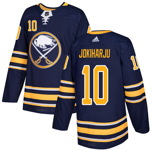Adidas Sabres #10 Henri Jokiharju Navy Blue Home Authentic Stitched NHL Jersey