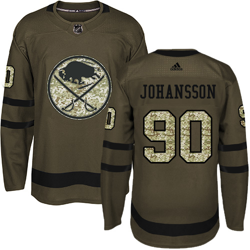 Adidas Sabres #90 Marcus Johansson Green Salute to Service Stitched NHL Jersey