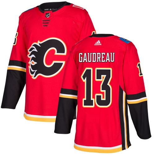 Adidas Flames #13 Johnny Gaudreau Red Home Authentic Stitched NHL Jersey