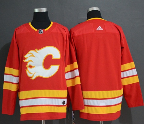 Adidas Flames Blank Red Alternate Authentic Stitched NHL Jersey