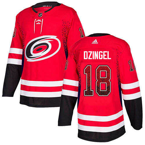 Adidas Hurricanes #18 Ryan Dzingel Red Home Authentic Drift Fashion Stitched NHL Jersey