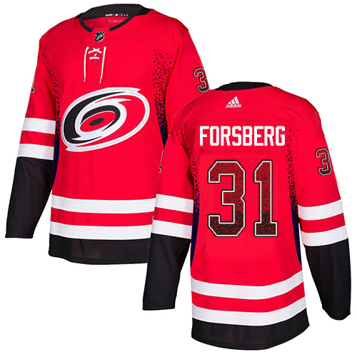 Adidas Hurricanes #31 Anton Forsberg Red Home Authentic Drift Fashion Stitched NHL Jersey