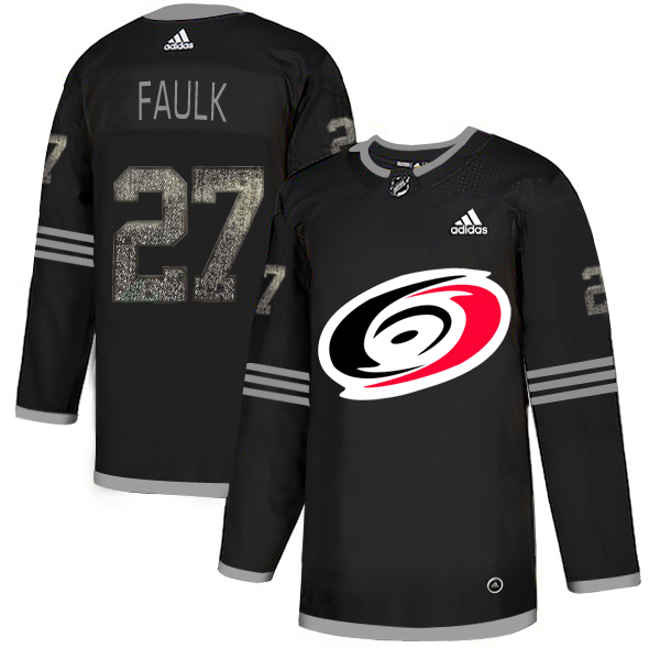Adidas Hurricanes #27 Justin Faulk Black Authentic Classic Stitched NHL Jersey