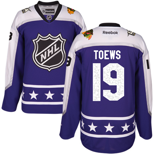 Blackhawks #19 Jonathan Toews Purple 2017 All-Star Central Division Stitched NHL Jersey