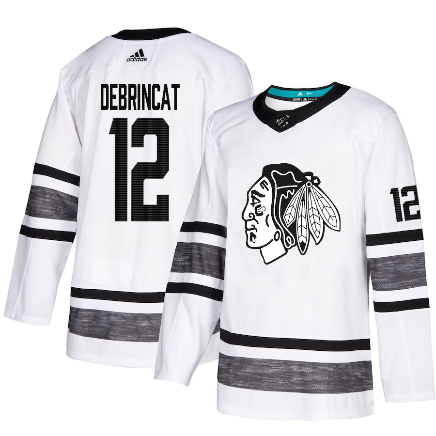 Adidas Blackhawks #12 Alex DeBrincat White 2019 All-Star Game Parley Authentic Stitched NHL Jersey