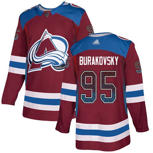 Adidas Avalanche #95 Andre Burakovsky Burgundy Home Authentic Drift Fashion Stitched NHL Jersey