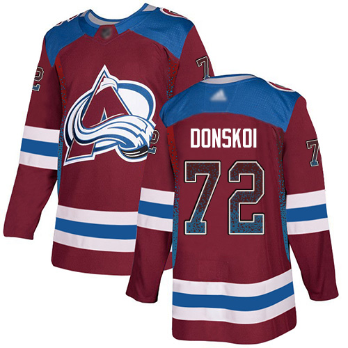 Adidas Avalanche #72 Joonas Donskoi Burgundy Home Authentic Drift Fashion Stitched NHL Jersey