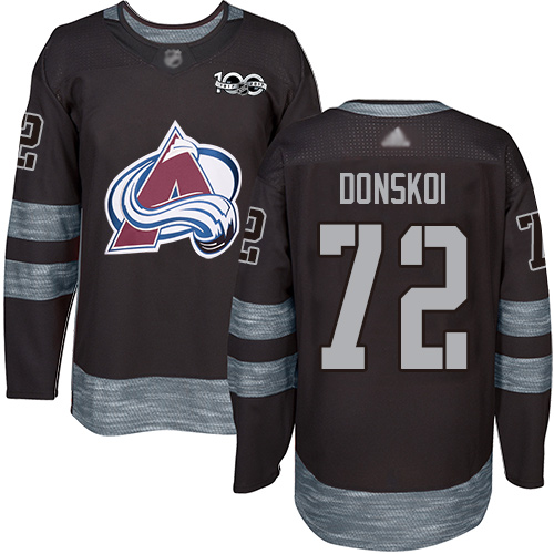 Adidas Avalanche #72 Joonas Donskoi Black 1917-2017 100th Anniversary Stitched NHL Jersey