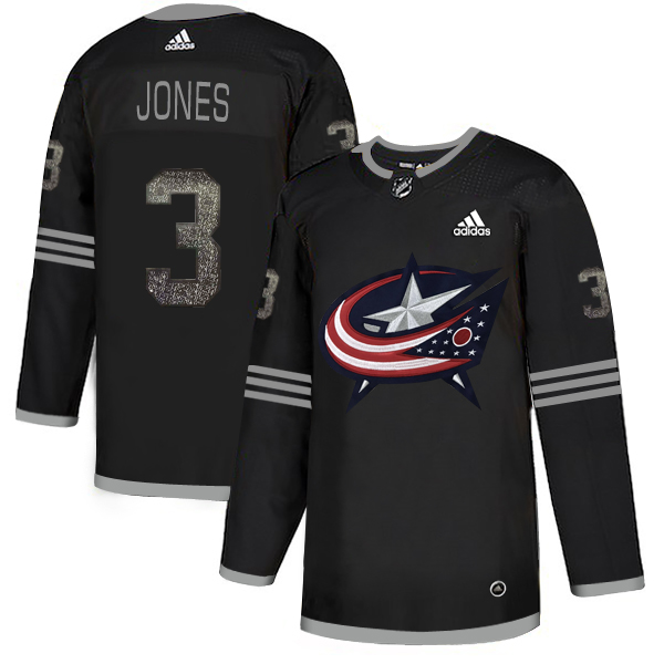 Adidas Blue Jackets #3 Seth Jones Black Authentic Classic Stitched NHL Jersey