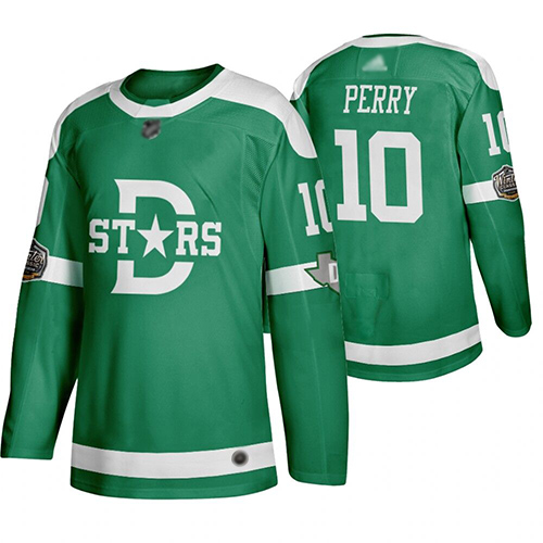 Adidas Stars #10 Corey Perry Green Authentic 2020 Winter Classic Stitched NHL Jersey