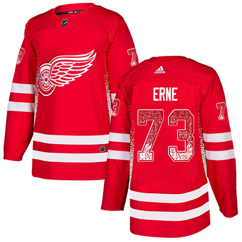 Adidas Red Wings #73 Adam Erne Red Home Authentic Drift Fashion Stitched NHL Jersey