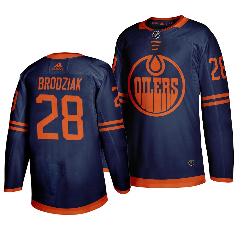 Edmonton Oilers #28 Kyle Brodziak Blue 2019-20 Third Alternate Jersey