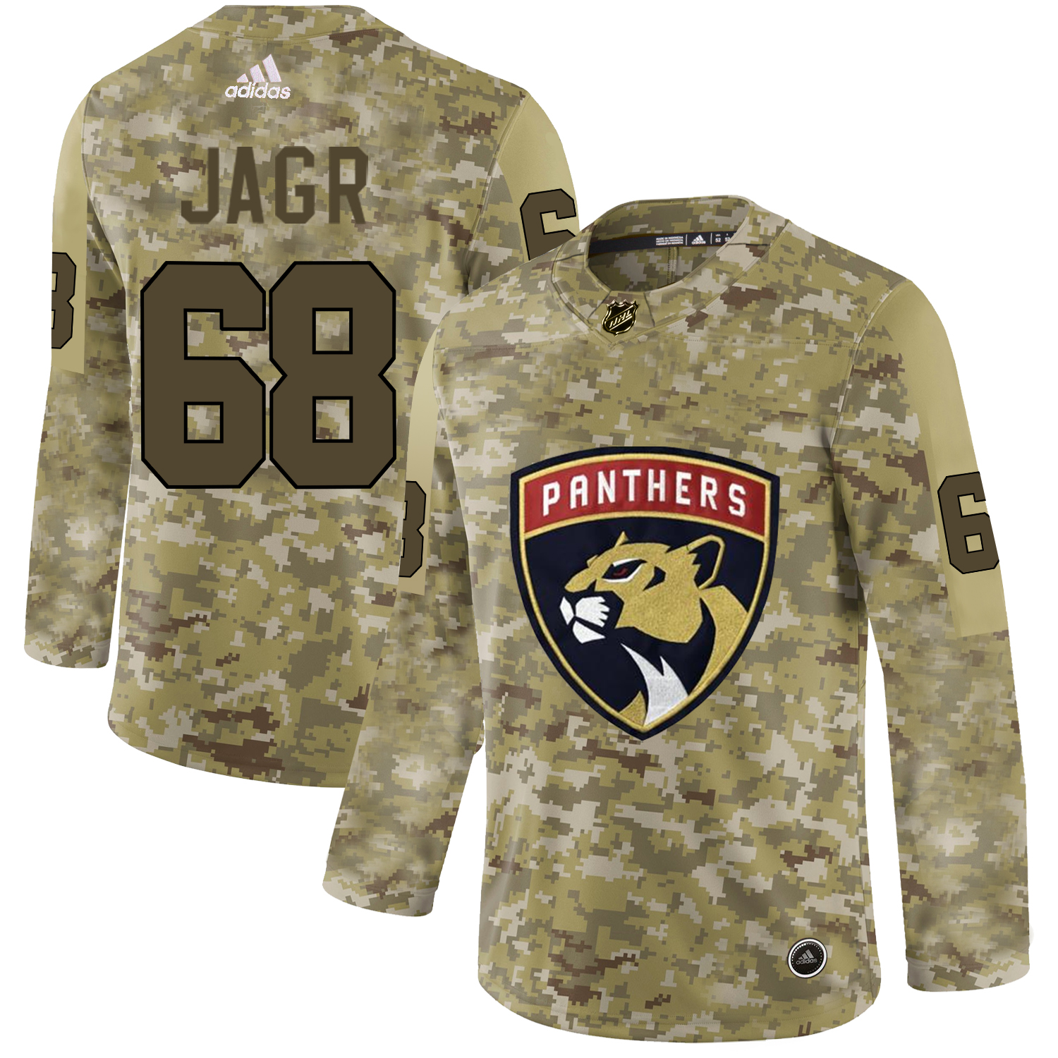 Adidas Panthers #68 Jaromir Jagr Camo Authentic Stitched NHL Jersey