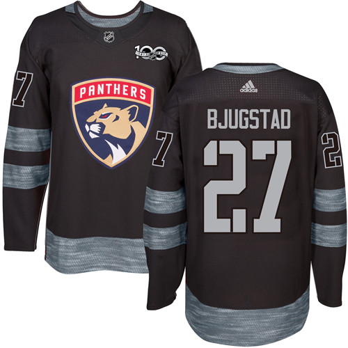 Adidas Panthers #27 Nick Bjugstad Black 1917-2017 100th Anniversary Stitched NHL Jersey