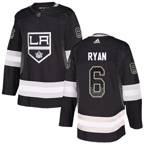 Adidas Kings #6 Joakim Ryan Black Home Authentic Drift Fashion Stitched NHL Jersey