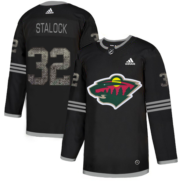 Adidas Wild #32 Alex Stalock Black Authentic Classic Stitched NHL Jersey