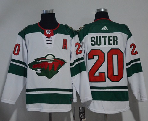 Adidas Wild #20 Ryan Suter White Road Authentic Stitched NHL Jersey
