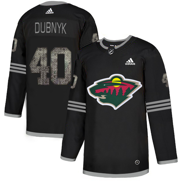 Adidas Wild #40 Devan Dubnyk Black Authentic Classic Stitched NHL Jersey
