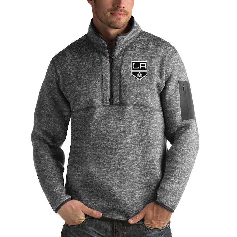 Los Angeles Kings Antigua Fortune Quarter-Zip Pullover Jacket Black Los Angeles Kings Antigua Fortune Quarter-Zip Pullover Jacket Black