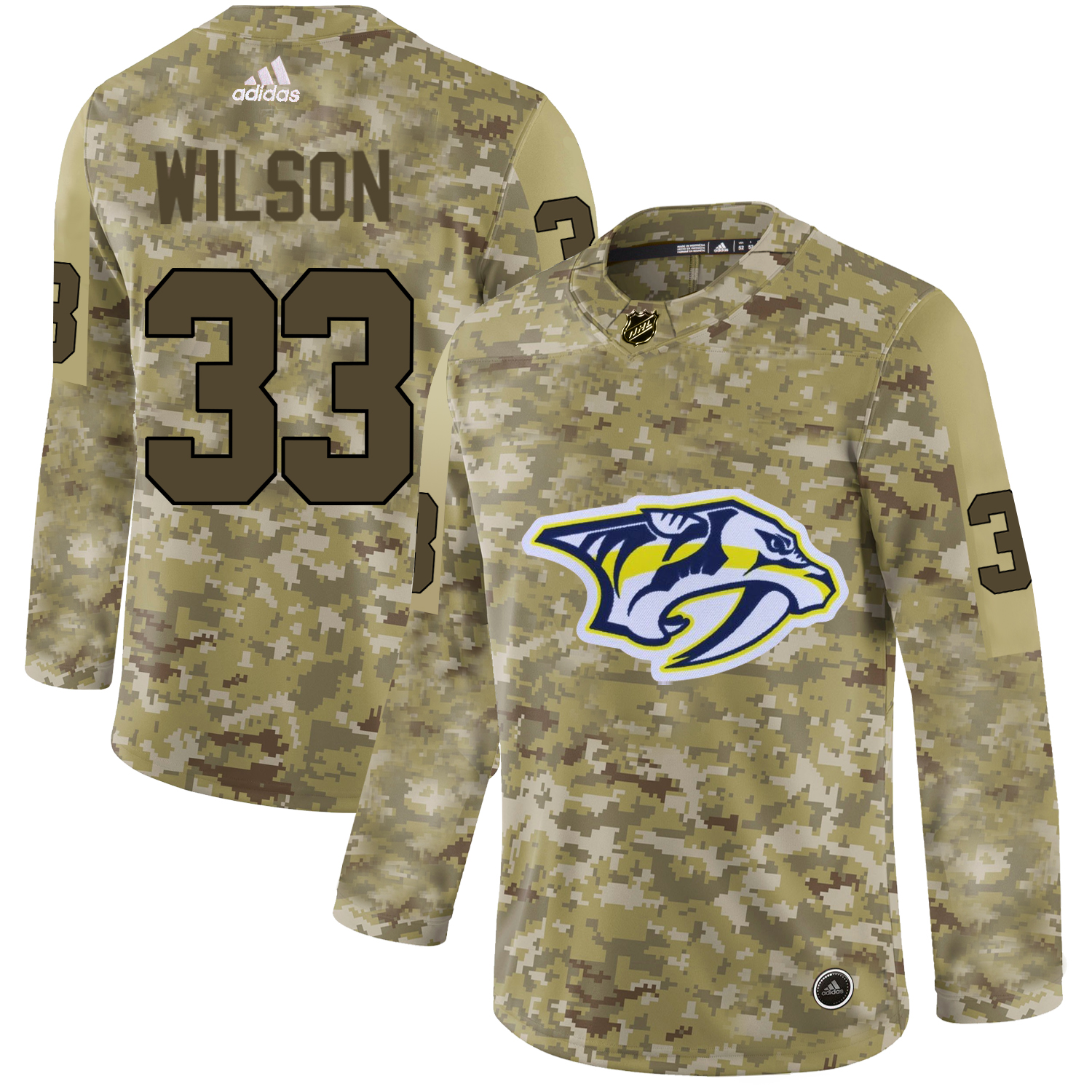 Adidas Predators #33 Colin Wilson Camo Authentic Stitched NHL Jersey