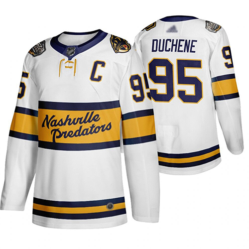 Adidas Predators #95 Matt Duchene White Authentic 2020 Winter Classic Stitched NHL Jersey