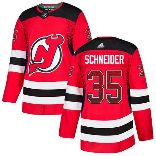 Adidas Devils #35 Cory Schneider Red Home Authentic Drift Fashion Stitched NHL Jersey