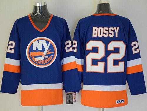 Islanders #22 Mike Bossy Baby Blue CCM Throwback Stitched NHL Jersey
