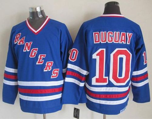 Rangers #10 Ron Duguay Blue CCM Heroes of Hockey Alumni Stitched NHL Jersey