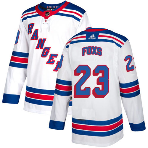 Adidas Rangers #23 Adam Foxs White Road Authentic Stitched NHL Jersey