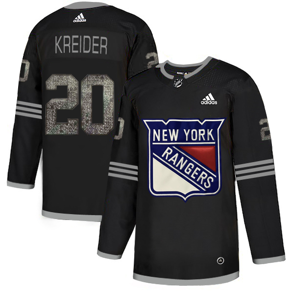 Adidas Rangers #20 Chris Kreider Black Authentic Classic Stitched NHL Jersey