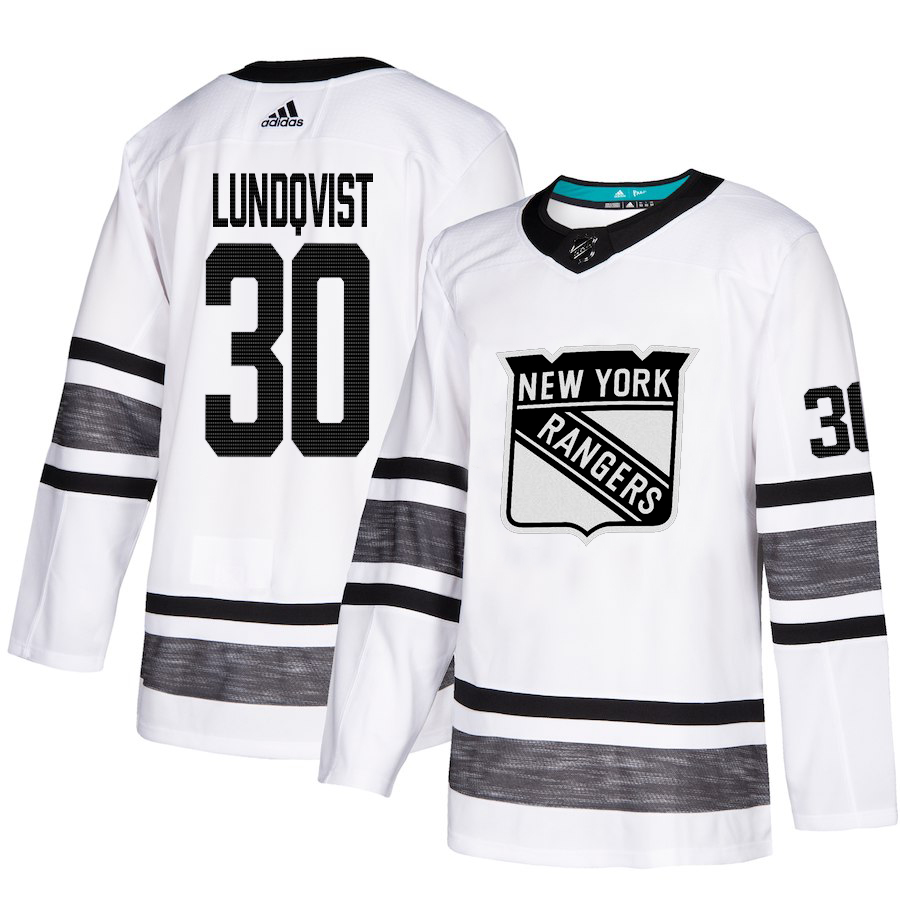 Adidas Rangers #30 Henrik Lundqvist White Authentic 2019 All-Star Stitched NHL Jersey