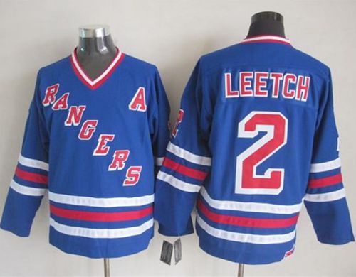 Rangers #2 Brian Leetch Blue CCM Heroes of Hockey Alumni Stitched NHL Jersey