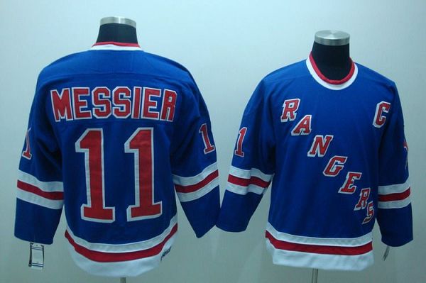 Rangers #11 Mark Messier Stitched Blue CCM Throwback NHL Jersey