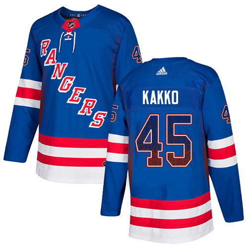 Adidas Rangers #45 Kappo Kakko Royal Blue Home Authentic Drift Fashion Stitched NHL Jersey